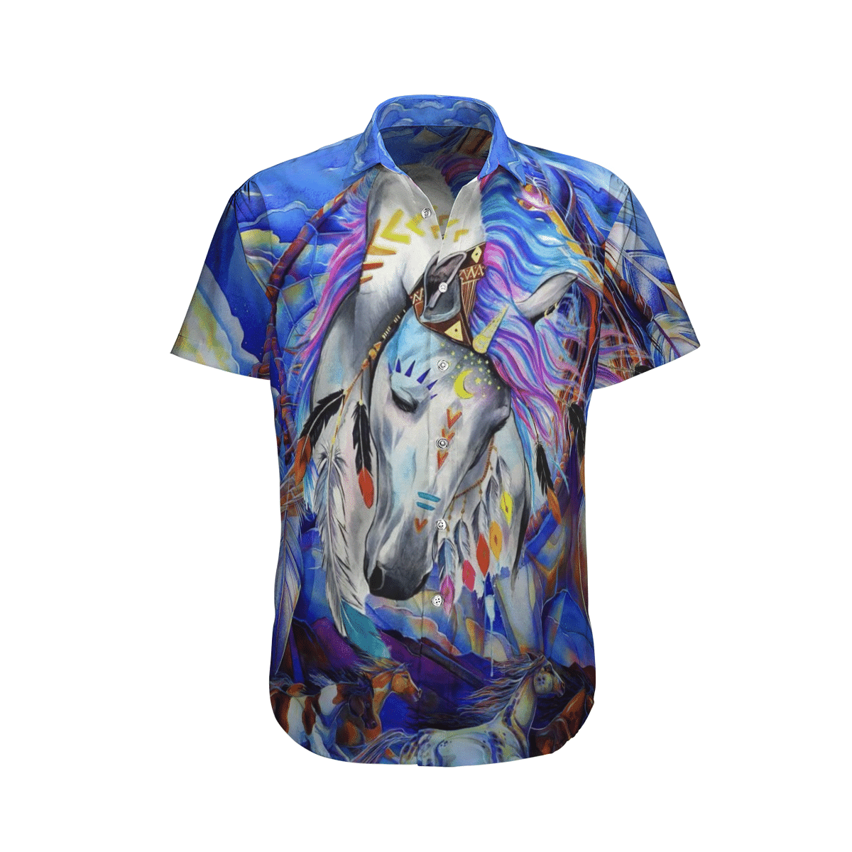 Horse Blue Amazing Design Unisex Hawaii Shirt For Men And Women Ha20271