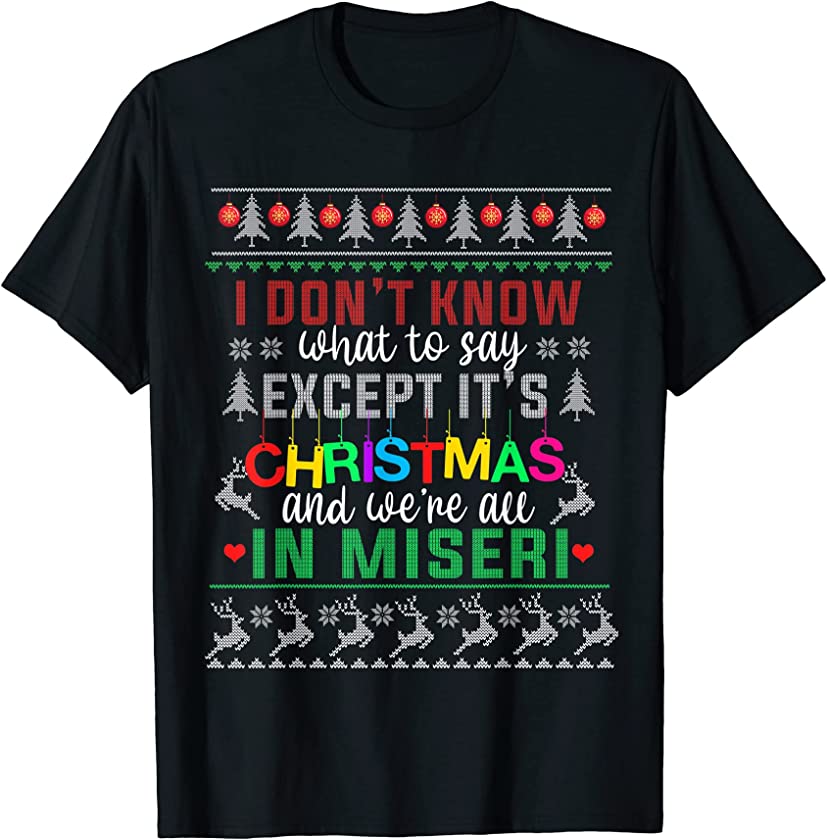 Vacation Santa Xmas Gifts Ugly Christmas Sweater Holiday T-Shirt