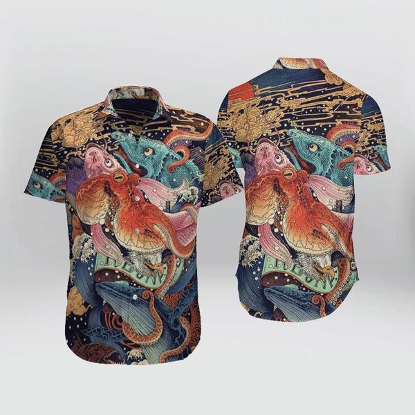 Japanese Aesthetic Ukiyoe Aloha Hawaii Shirts For Men Women Ha42603