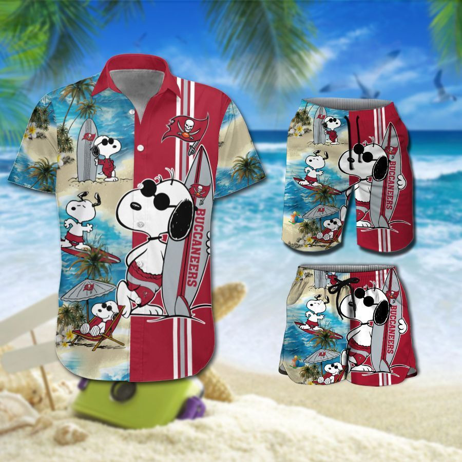 Tampa Bay Buccaneers Snoopy All Over Print Hawaii Shirt Shorts Ha45083