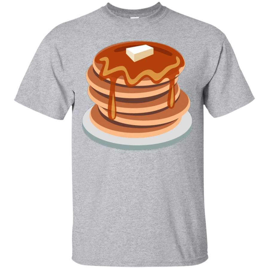 AGR Pancake Emoji TShirt Syrup Butter Breakfast Waffles Plate