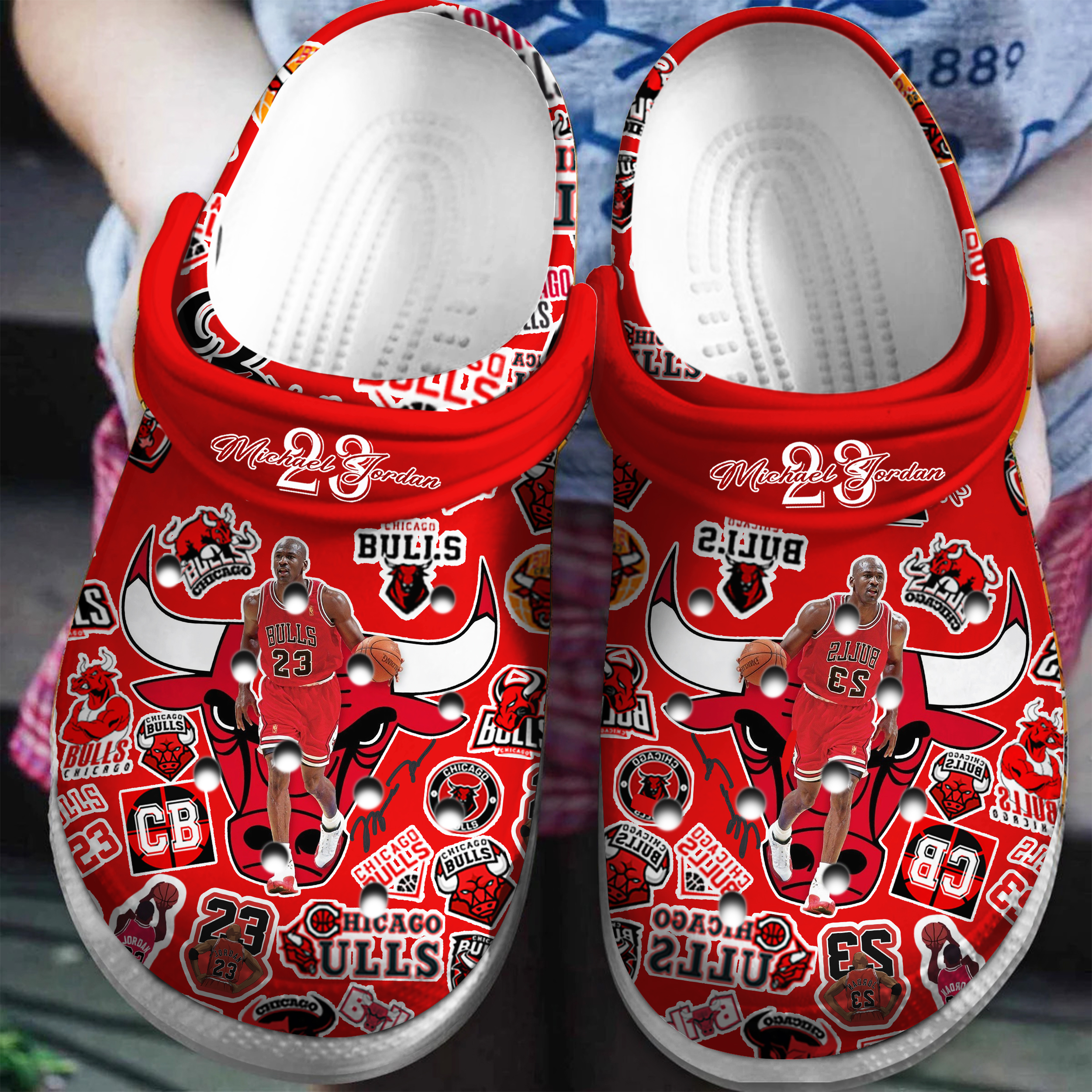 Chicago Bulls NBA Sport Crocss Crocband Shoes Clogs Custom Name For Men Women and Kids