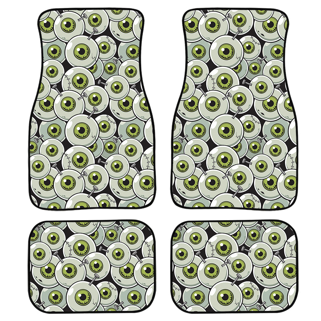 Frankenstein Eyeball Pattern Print Front And Back Car Floor Mats, Front Car Mat