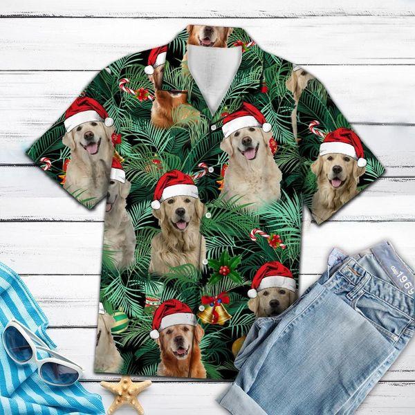 Golden Retriever Christmas Hawaii Shirt For Men Women Adult Ha76340