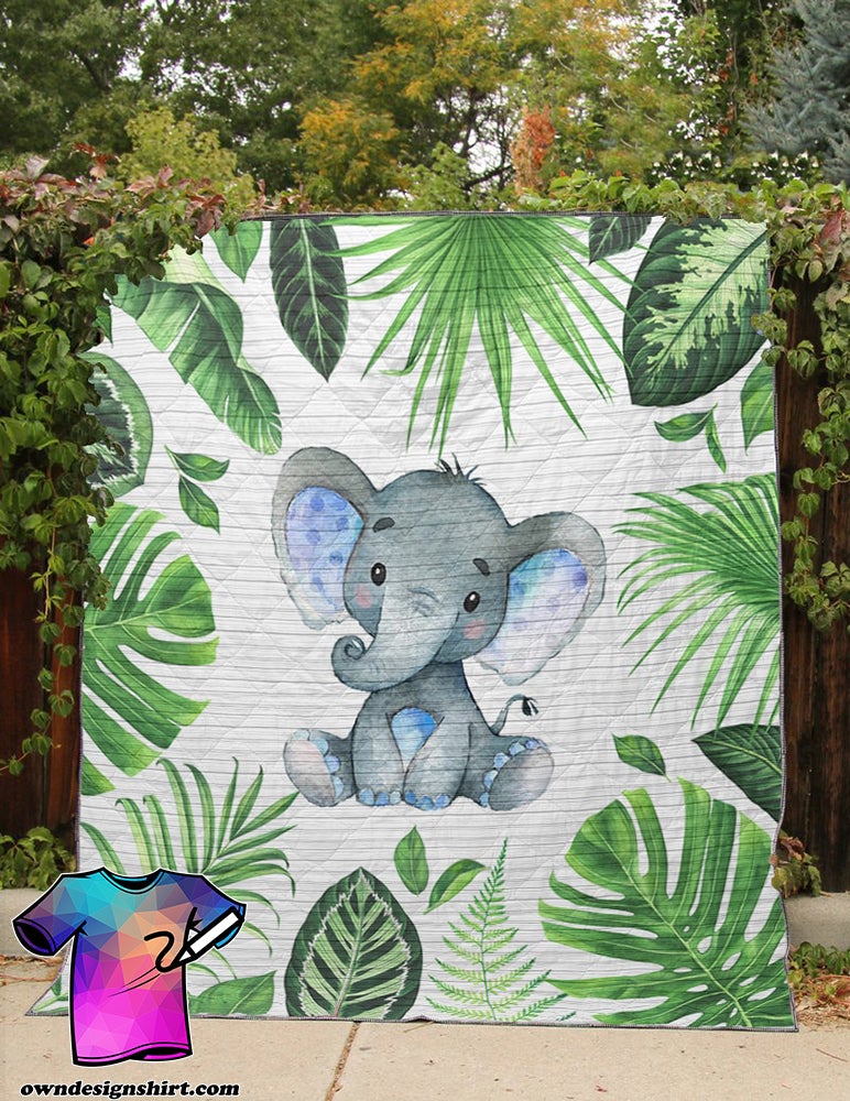 The Best-Selling Baby Elephant Tropical Quilt