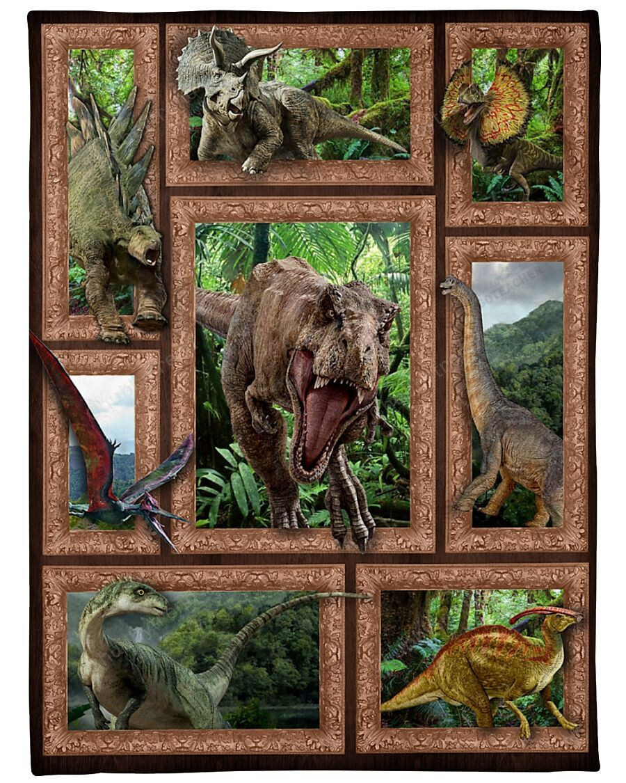 3D Dinosaur. Ancient Animals Sherpa Fleece Blanket Great Customized Blanket Gifts For Birthday Christmas Thanksgiving