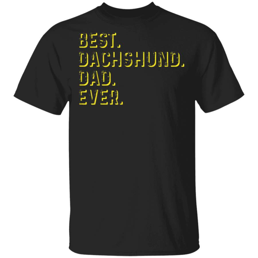 Vintage Best Dachshund Dog Dad Ever Fathers Day Gift TShirt