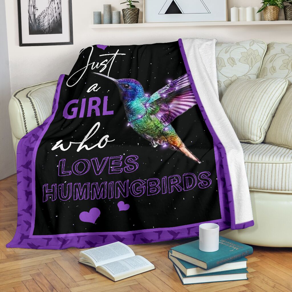 Just a girl who love Hummingbird blanket