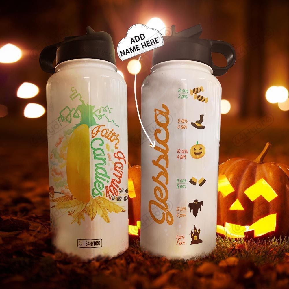 Halloween Fall Personalized Ntz0509030 Stainless Steel Bottle With Straw Lid