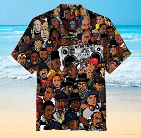 Hip Hop Singer For Man And Woman Print Short Sleeve Hawaii Shirt Ha109680