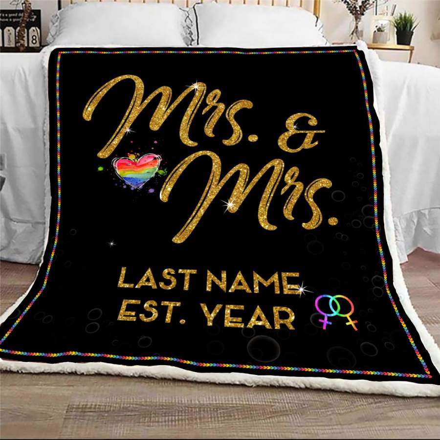 Famtht – wedding anniversary mrs. and mrs. – blanket