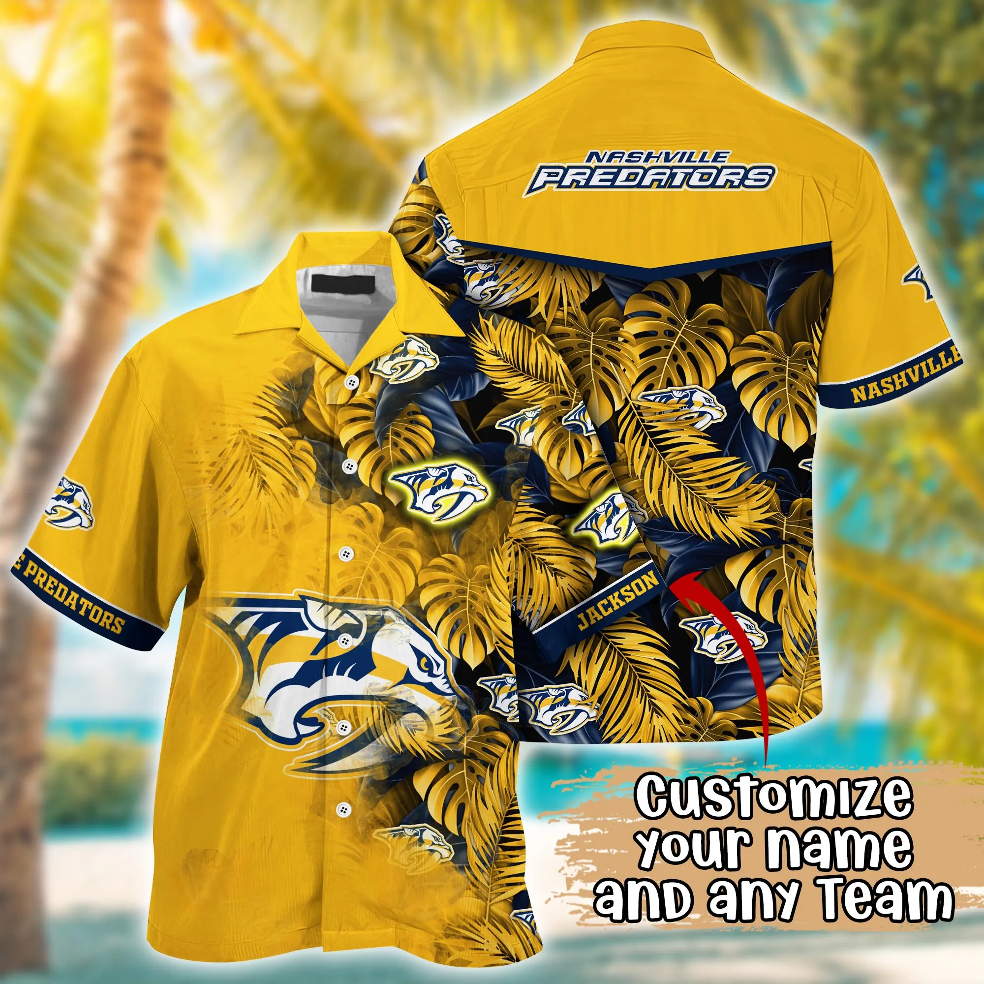 Nashville Predators Nhl Summer Hawaii Shirt And Tshirt Custom Aloha Shirt