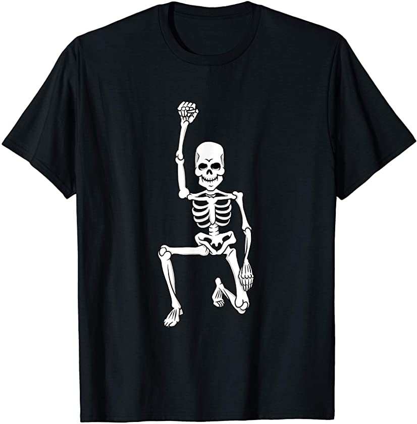 Halloween Black Lives Matter Shirt Skeleton Take A Knee T-Shirt