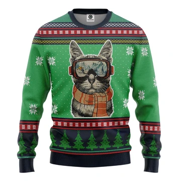 Cat Ugly Christmas Sweater | For Men & Women | Adult | Us4699