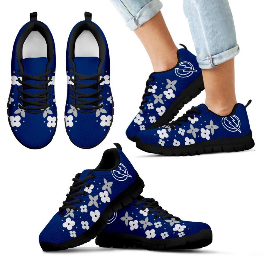 Flowers Pattern Tampa Bay Lightning Sneakers