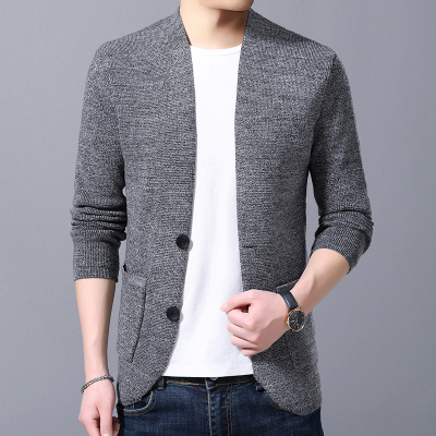 Sweater Cardigan Men’s Wool Single Breasted Simple Solid Color Style Loose Knit Jacket Coat Asian Size M-4XL 2022 New alx