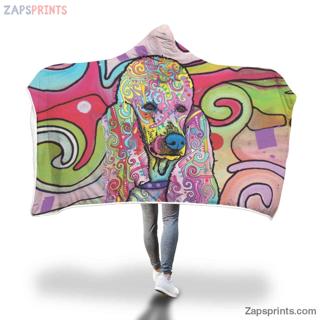 Poodle Design Hooded Blanket – Dean Russo Art