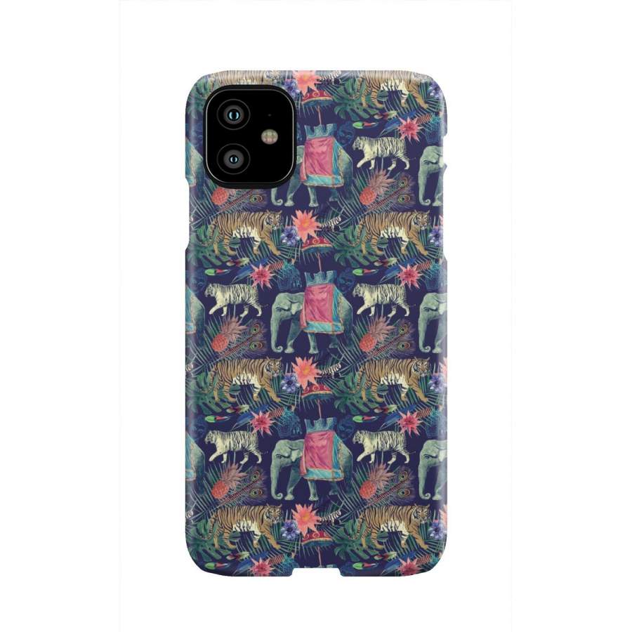 Tropical Palm Leave Peacock Tiger Elephant Iphone & Android Phone Cases