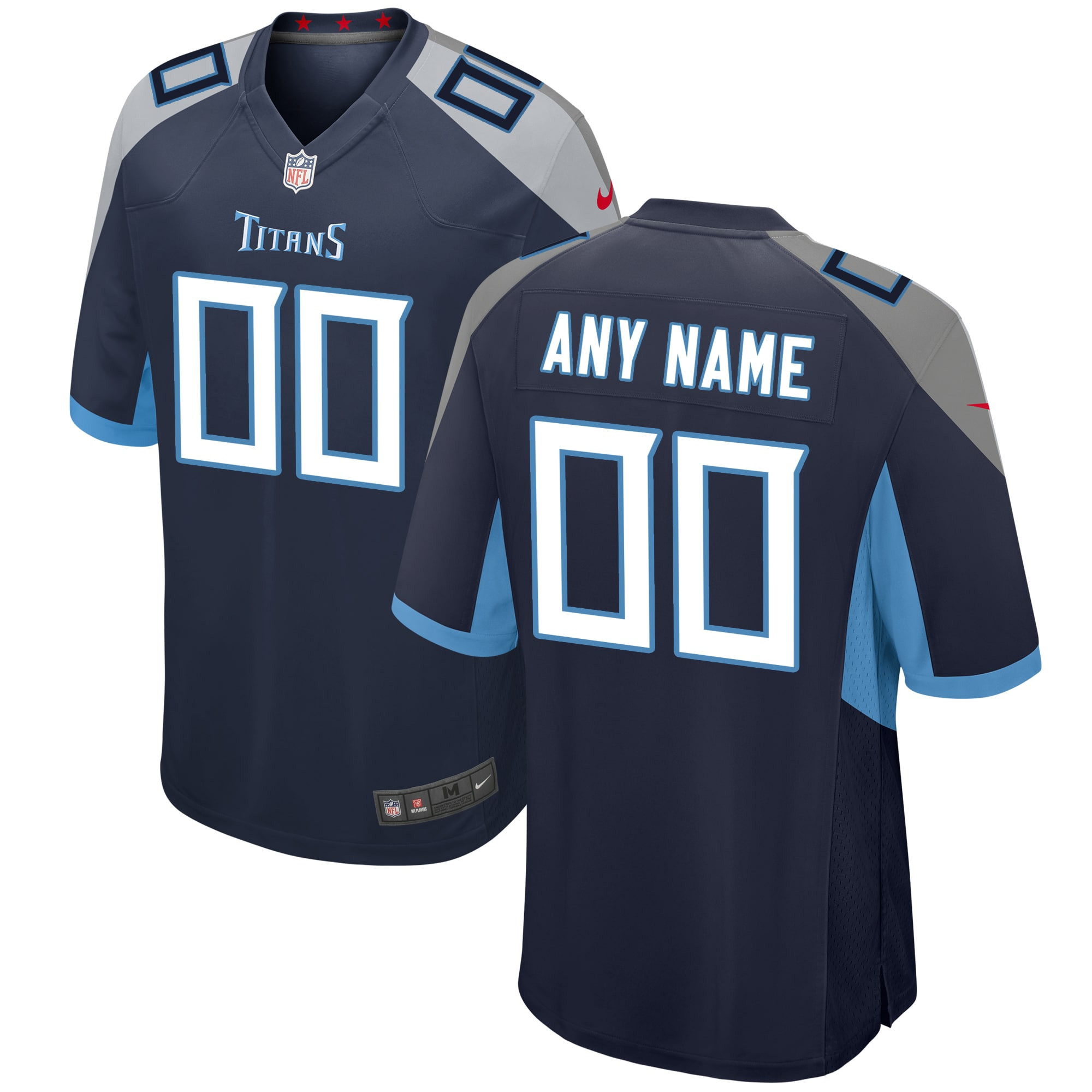 Tennessee Titans Custom Jersey Navy Custom Jerseys NFL