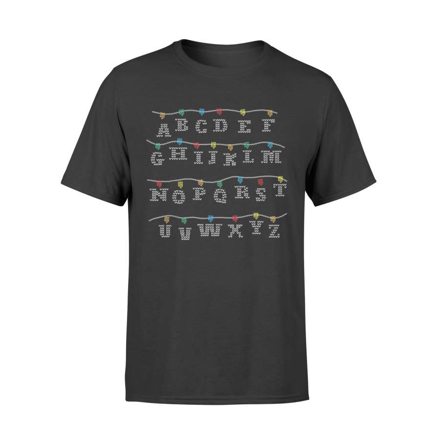 Alphabet Shirt Ugly Sweater Christmas Back To School Kids – Standard T-shirt