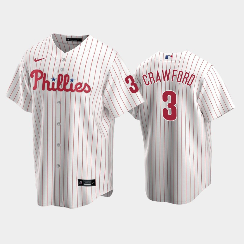 2022-23 Draft Philadelphia Phillies Justin Crawford 3 White Home Jersey