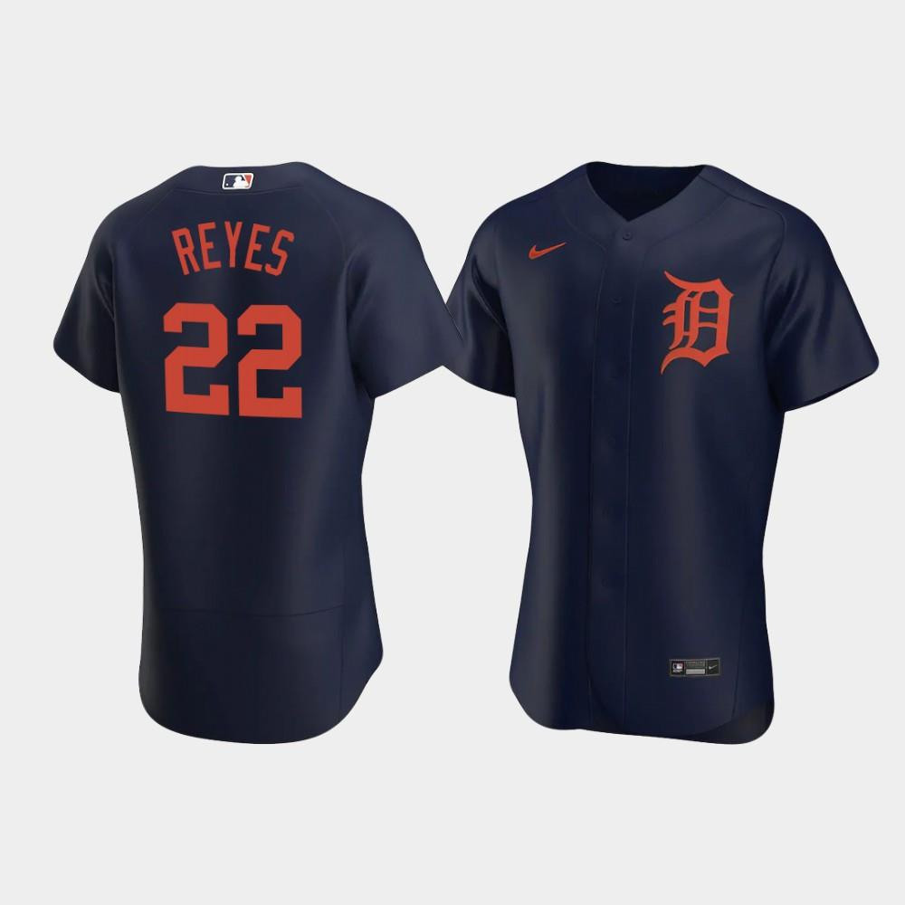 Victor Reyes 22 Detroit Tigers Navy Alternate Jersey