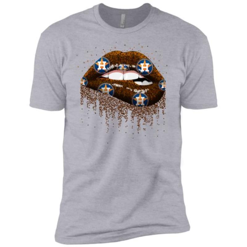 Check Out This Awesome Glitter Lips Shirt For Houston Astros Fans Short Sleeve T-shirt