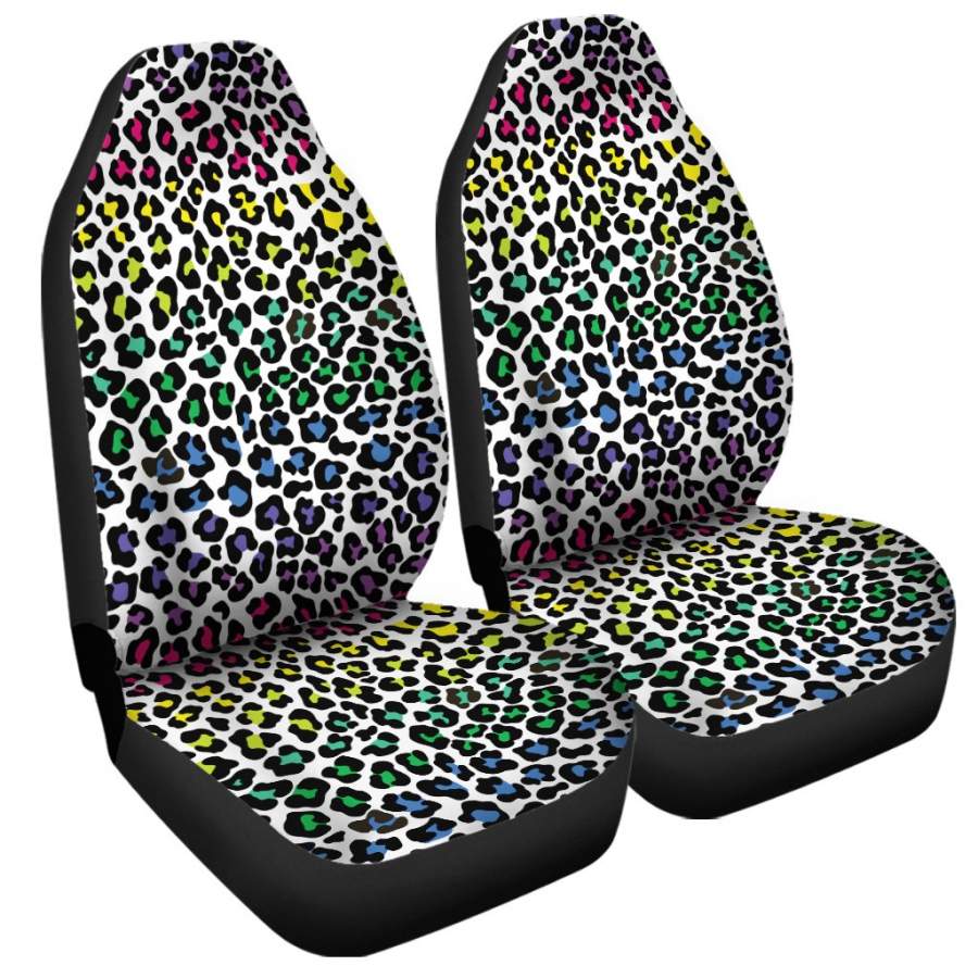 Colorful Leopard Print Universal Fit Car Seat Covers