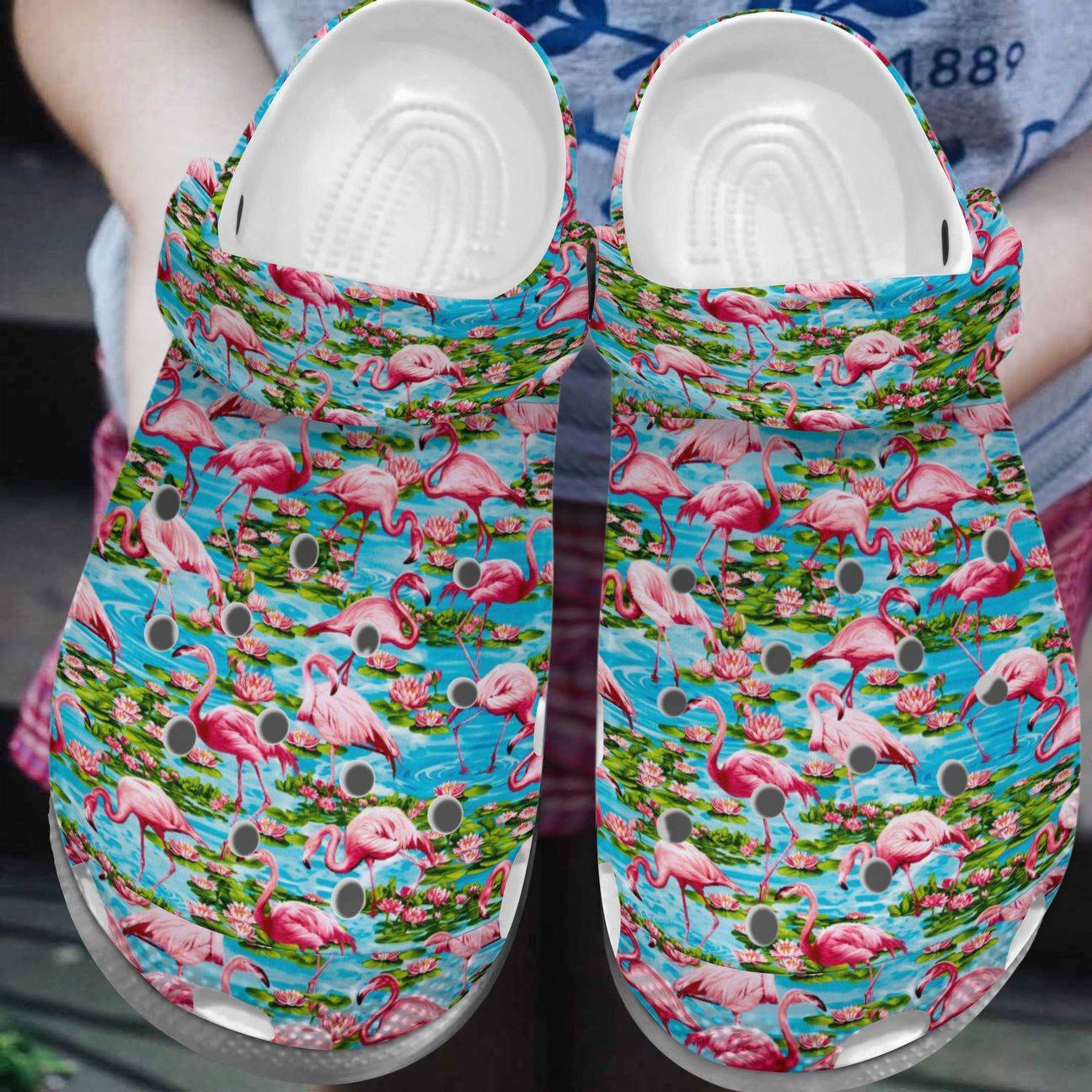 Flamingo Personalize Clog, Custom Name, Text, Fashion Style For Women, Men, Kid, Print 3D Tropical Flamingo