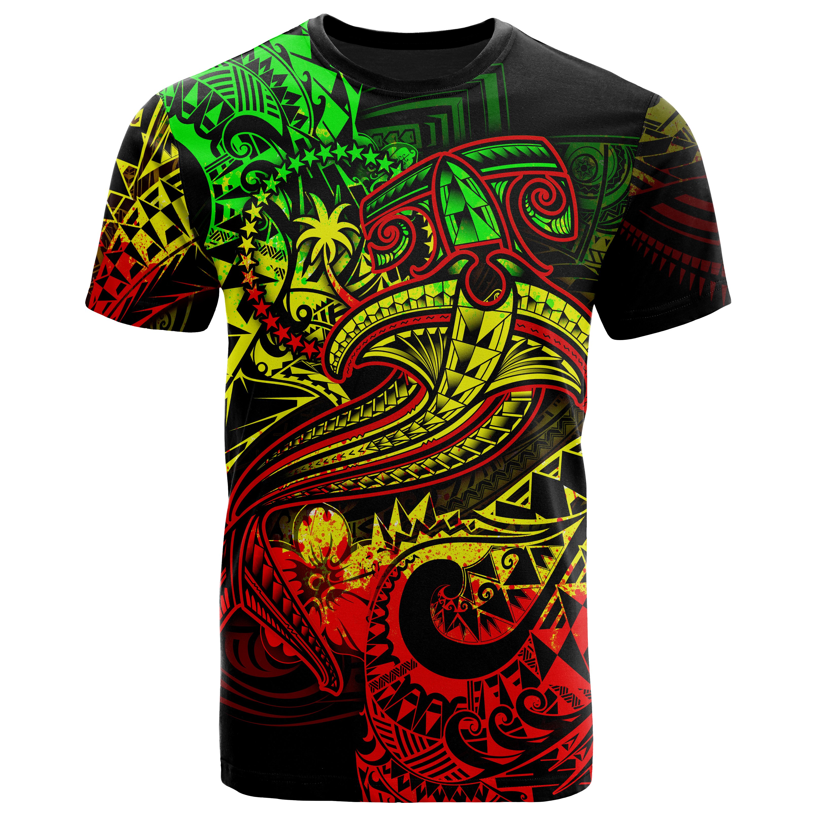 Chuuk T-Shirt  – Reggae Shark Polynesian Tattoo – BN18