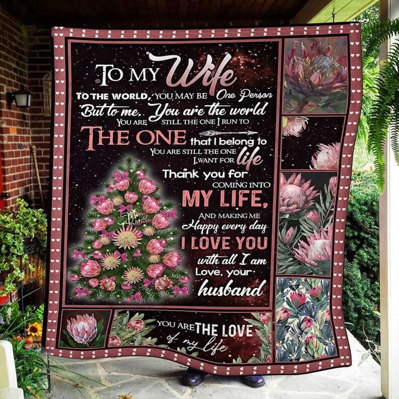 To My Wife Lily I Love You Blanket, My Life,And Making Me Happy Every Day,I Love You With All I Am,Gift For Wife Family Home Decor Bedding Couch Sofa Soft And Comfy Cozy