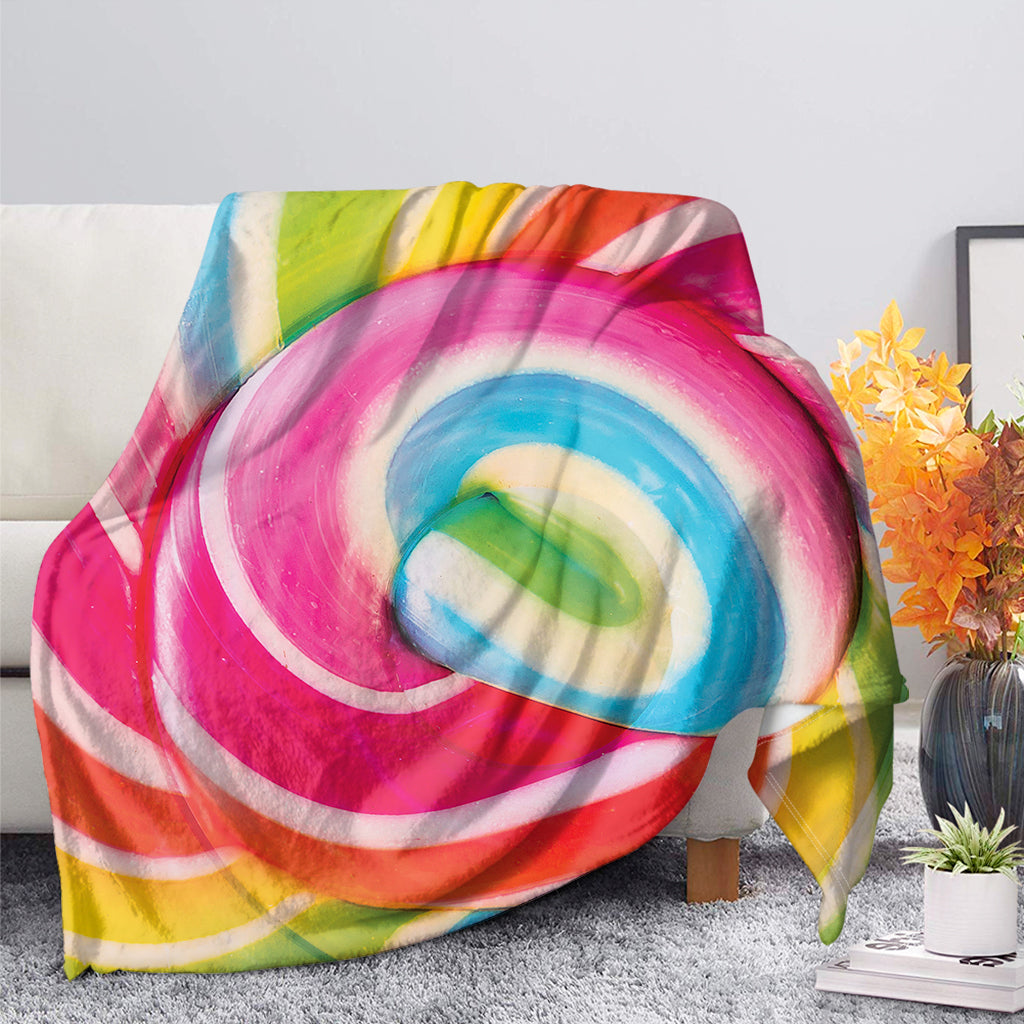 Rainbow Swirl Candy Print Blanket