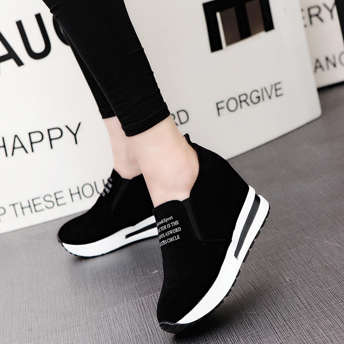 Misab Fashion Sneakers Women Flats Slimming Flats Platform Flat Shoes Women Spring Breathable