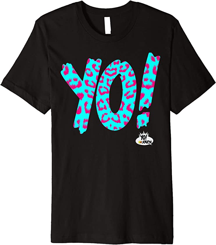 Yo! Leopard Print Text Premium T-Shirt