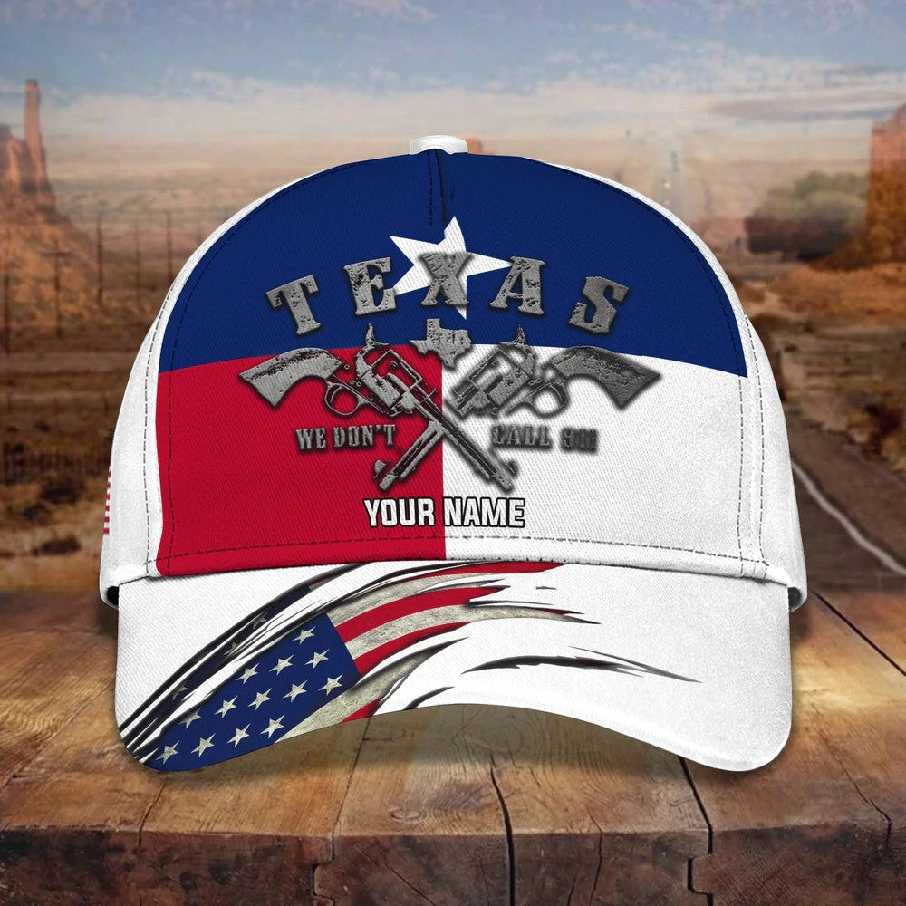 Personalized Texas Cowboy 3D Baseball Cap, Cowboy Cowgirl Hat For Texas Lovers