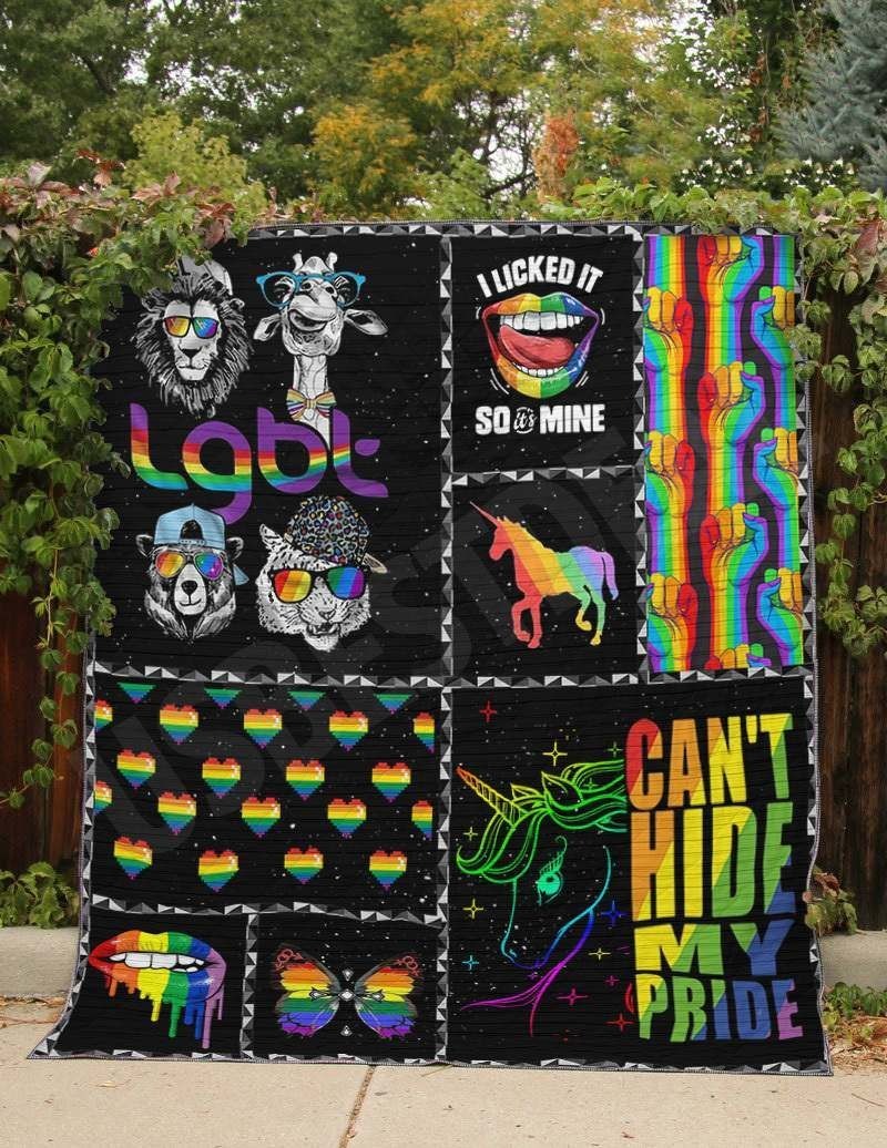 Pride Rainbow Blanket For Lgbtq, Can’T Hide My Pride Lgbt Blankets