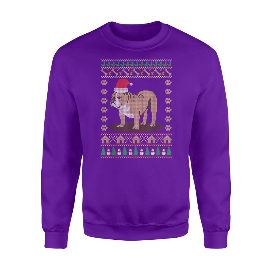 Bulldog Ugly Christmas Funny Dog Sweatshirt