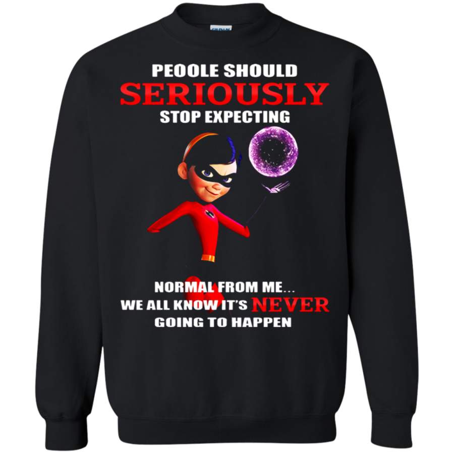 AGR Violet Parr People Should Stop Expecting Normal From Me Sweatshirt