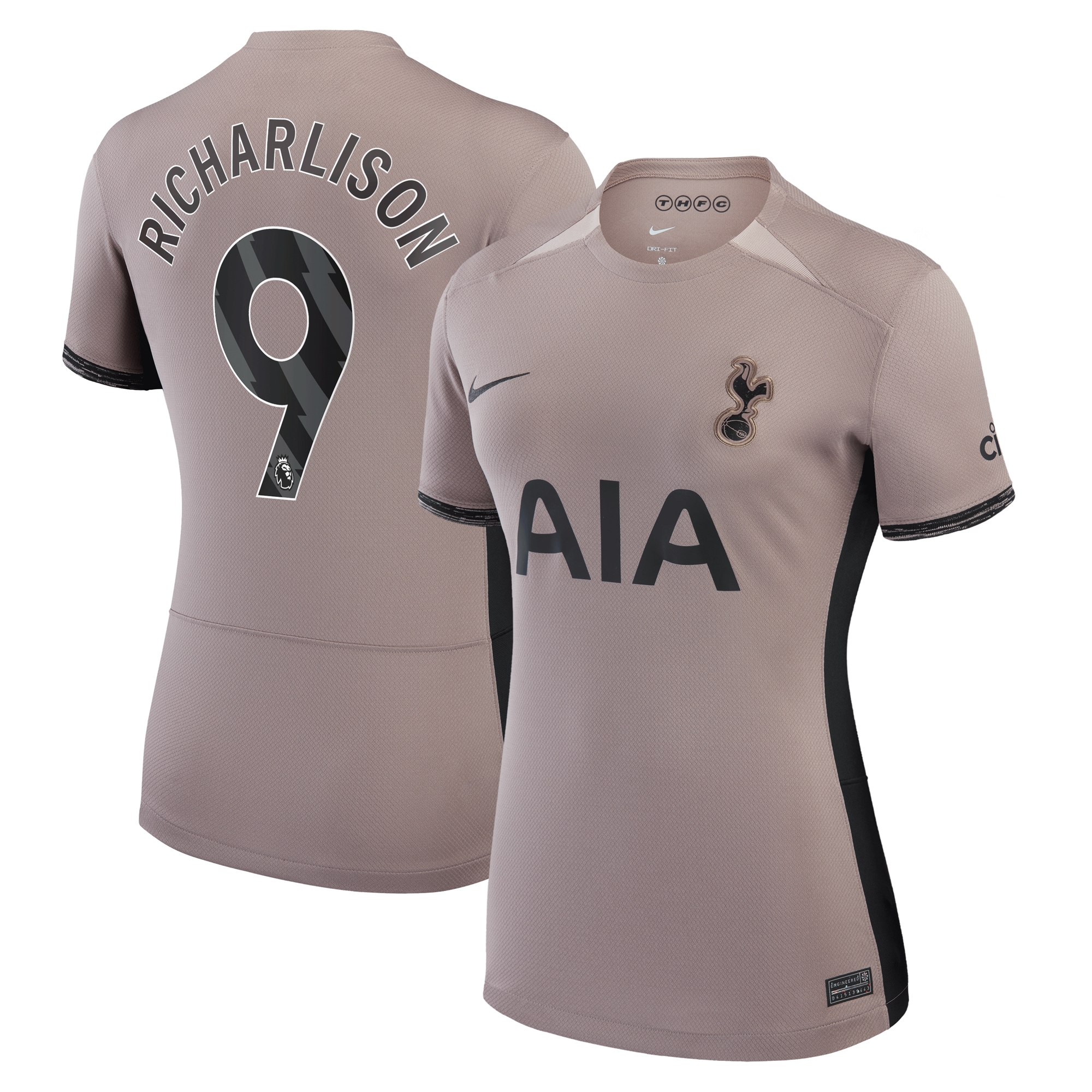 Richarlison Tottenham Hotspur Women's 2023/24 Third Stadium Replica Player Jersey  Tan