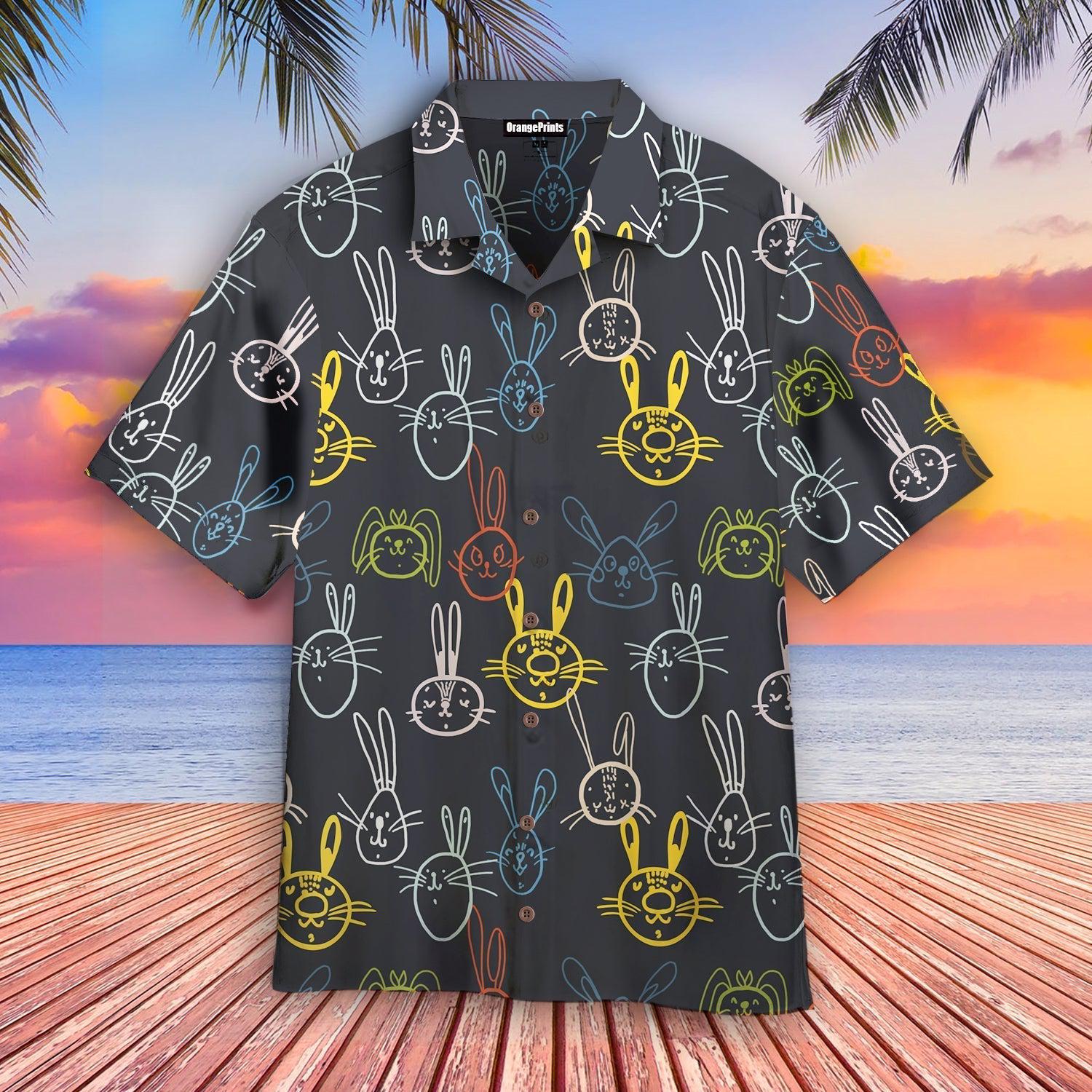 Cute Bunny On Easter Day Aloha Hawaiian Shirts For Men & For Women | Hl2031