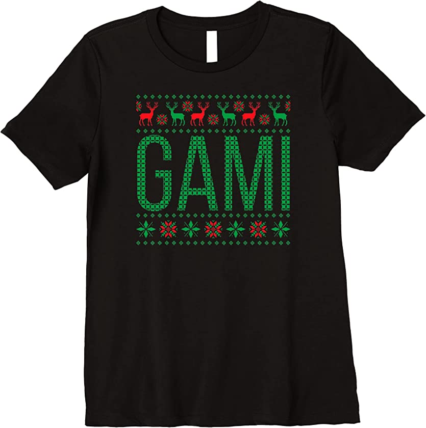 Womens Xmas Matching Outfits for Holiday Party Gami Ugly Christmas Premium T-Shirt