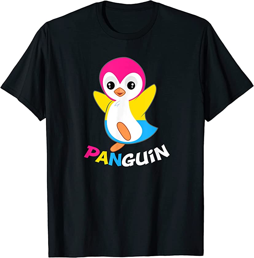 Pansexual Pride Omnisexual LGBT Cute Panguin Fun Penguin T-Shirt