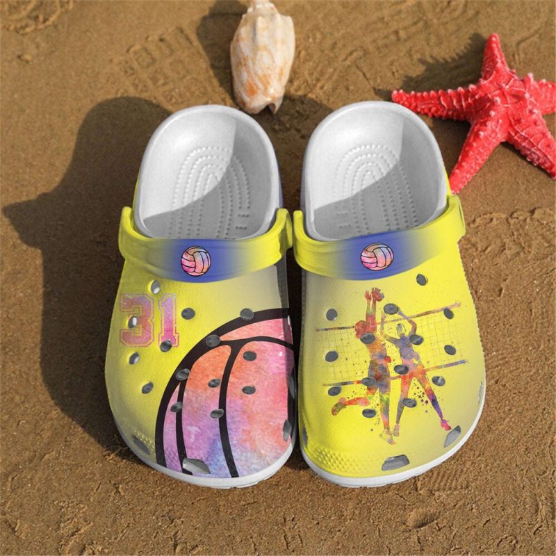 Unique Volleyball Gift For Fan Classic Water Rubber clog Shoes Comfy Footwear