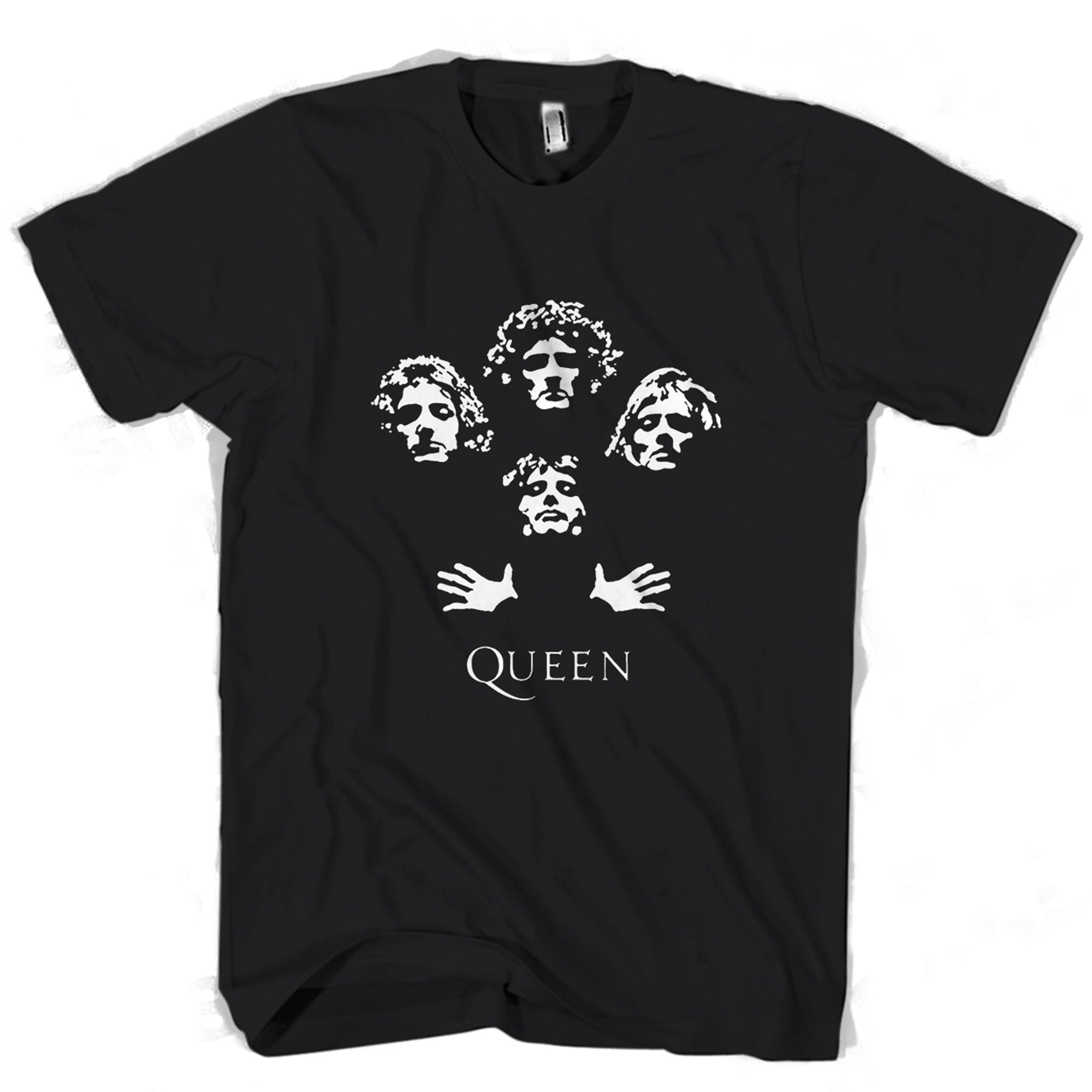 Queen Rock Band Tshirt Bohemian Rhapsody Freddie Mercury Vintage Throwback Logo Mans Tee T Shirt 