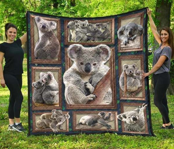 Animal Cute koala bears Quilt Blanket