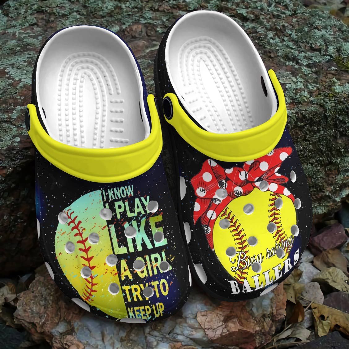 Softball Personalized Clog, Custom Name, Text, Color, Number Fashion Style For Women, Men, Kid, Print 3D Busy Raising Ballers