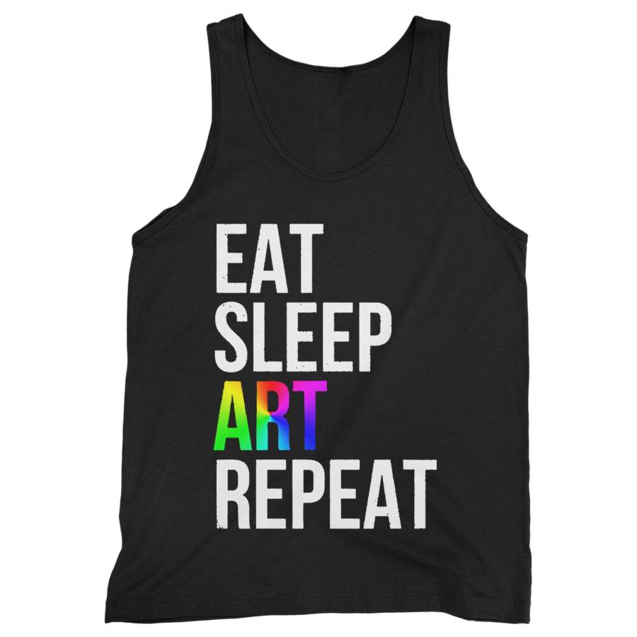 Eat Sleep Art Repeat Man’s Tank Top