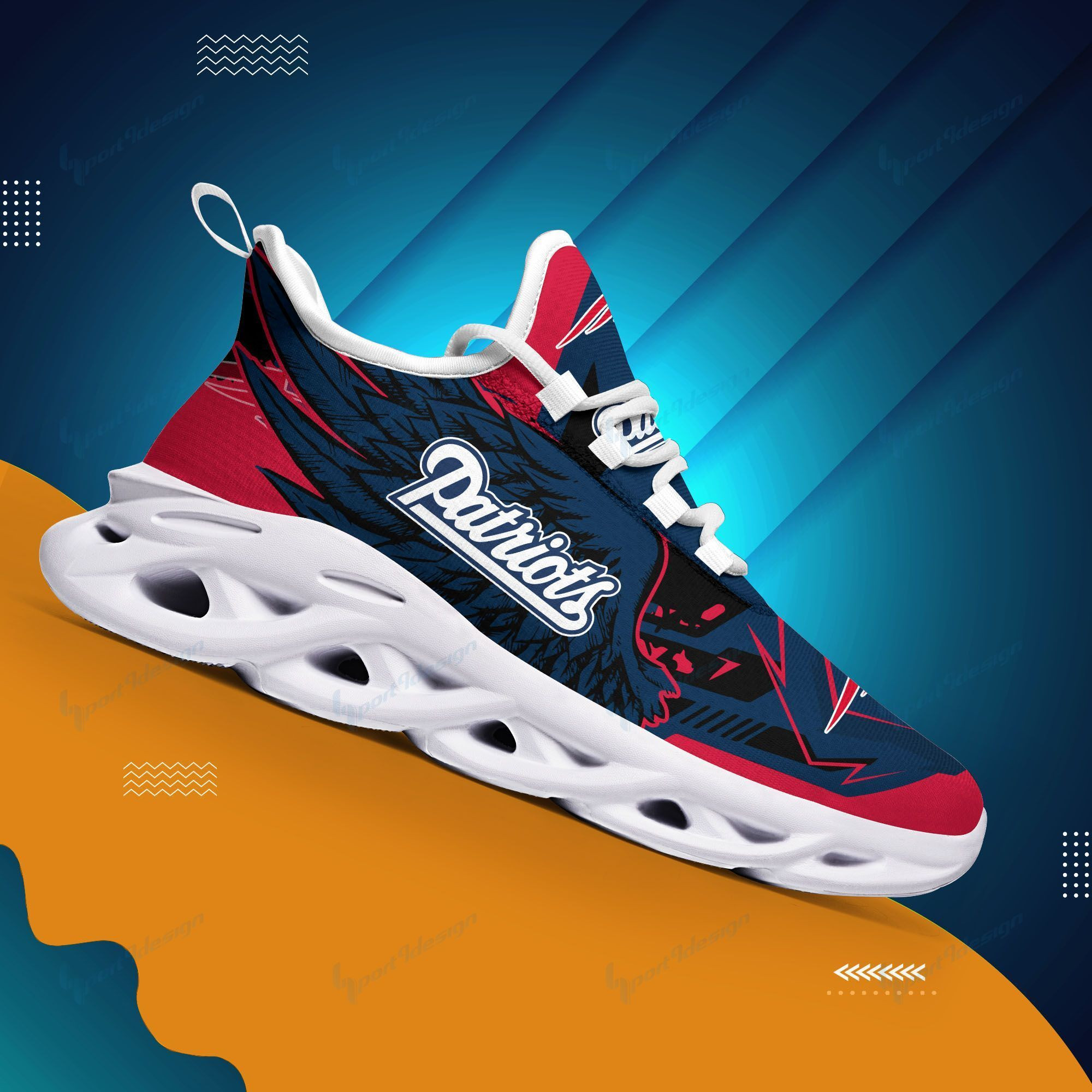 New England Patriots Yezy Running Sneakers 194