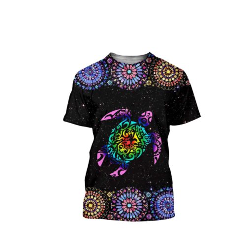 Mandala Turtle 3D All Over Printed Shirts For Men And Women Turtle Lovers, Gift For Men Gift For Women Gift For Turtle Lover Friend 3D Shirts