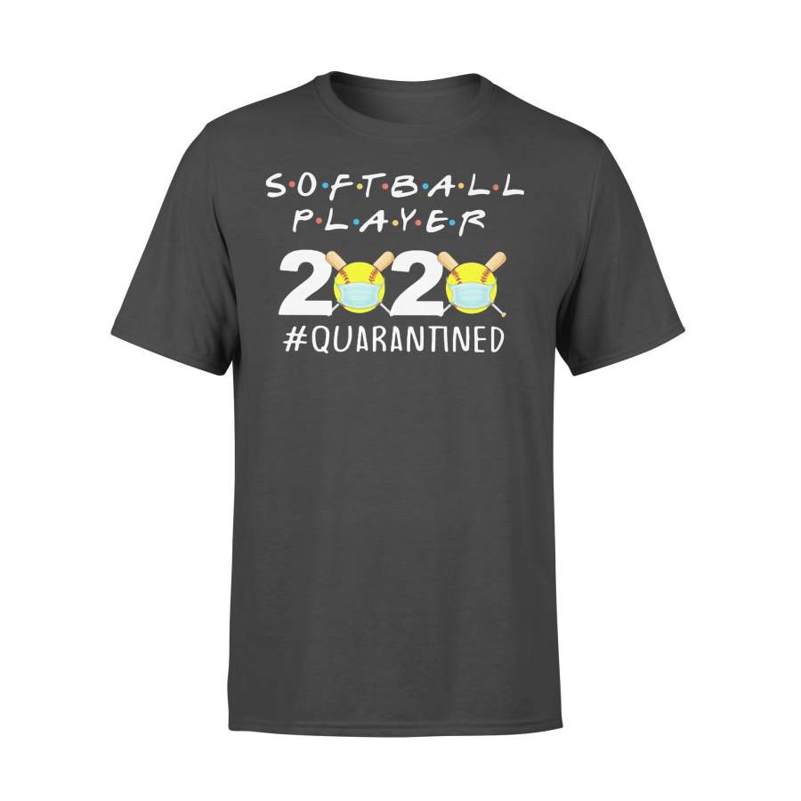 Softball Players 2020 Quarantined Covid-19 Black Shirt